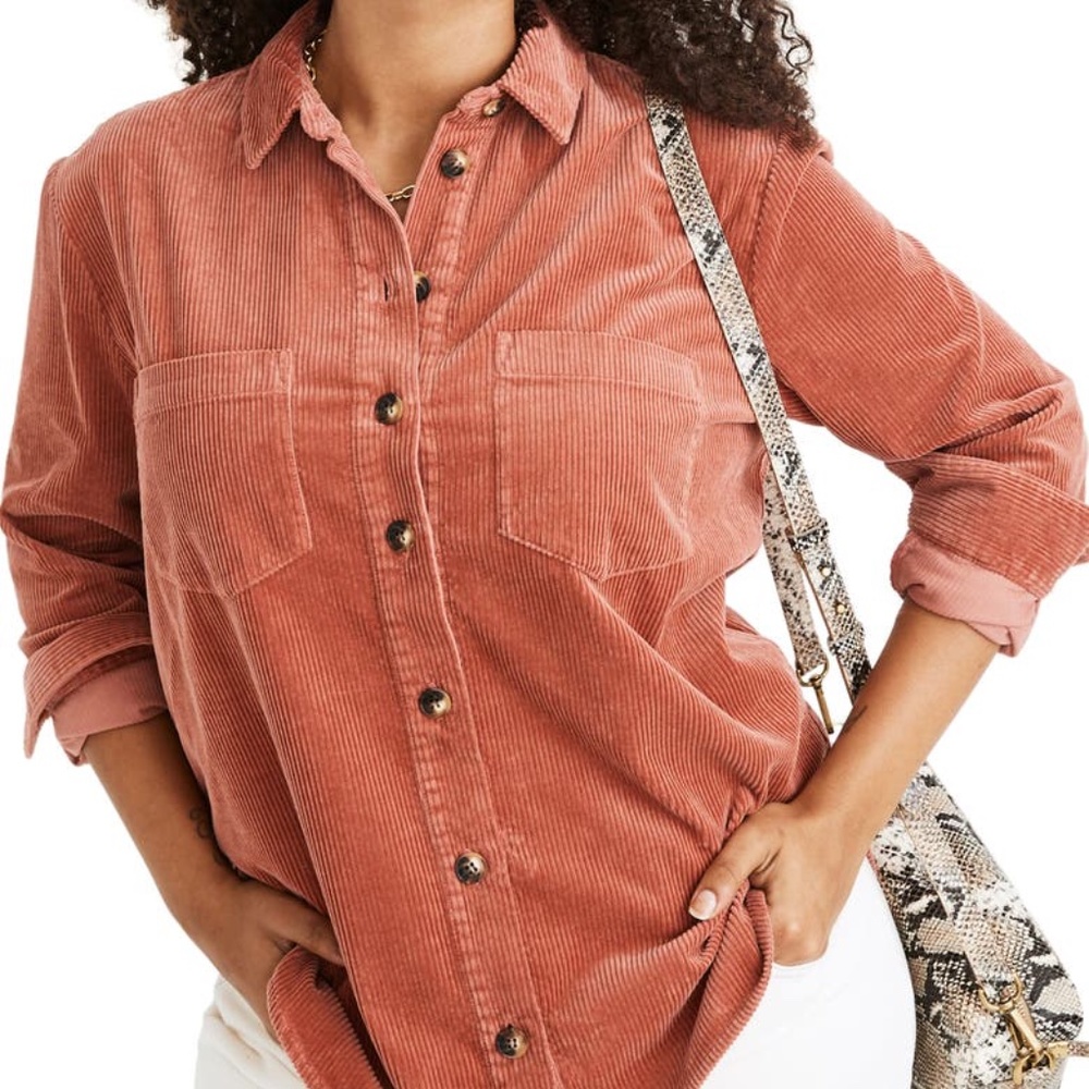 NWT Madewell Oversized Corduroy Sunday Shirt XXS